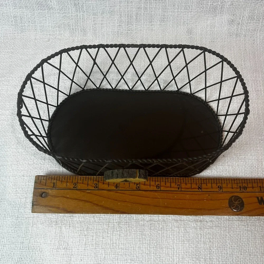 Wire Basket Napkin Holder Cabincore Woodsy Cabin Tree Cut Out Wire 9 3/8